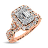 14K Rose Gold  1 Ct.Tw. Diamond Fashion Ring
