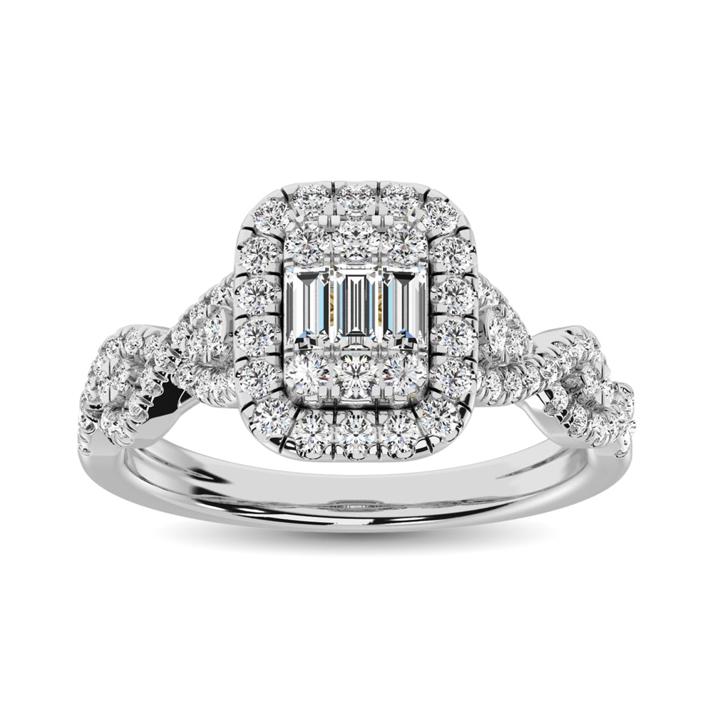 14K White Gold  1 Ct.Tw. Diamond Fashion Ring