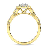 14K Yellow Gold  1 Ct.Tw. Diamond Fashion Ring