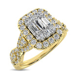 14K Yellow Gold  1 Ct.Tw. Diamond Fashion Ring