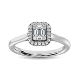14K White Gold  1/4 Ct.Tw. Diamond Fashion Ring
