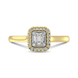 14K Yellow Gold  1/4 Ct.Tw. Diamond Fashion Ring