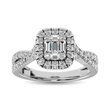 14K White Gold  9/10 Ct.Tw. Diamond Fashion Ring