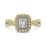 14K Yellow Gold  9/10 Ct.Tw. Diamond Fashion Ring