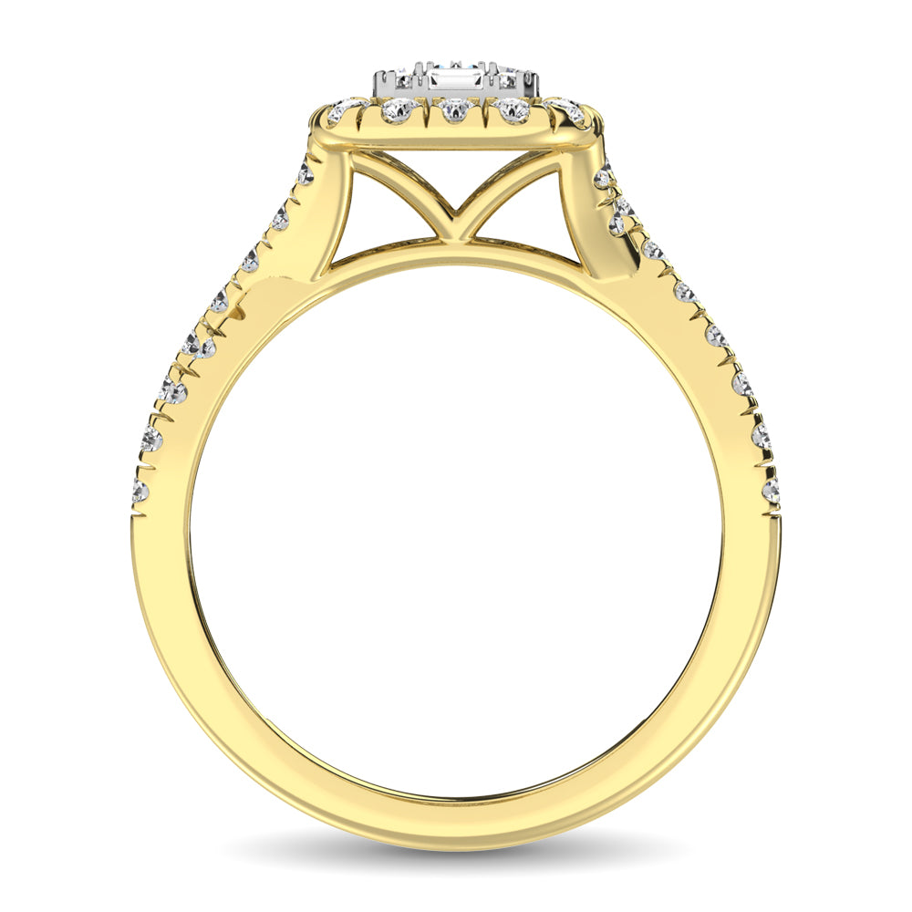 14K Yellow Gold  9/10 Ct.Tw. Diamond Fashion Ring
