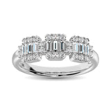 14K White Gold  1/2 Ct.Tw. Diamond Fashion Ring