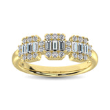 14K Yellow Gold  1/2 Ct.Tw. Diamond Fashion Ring