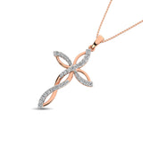 Diamond 1/5 Ct.Tw Twist cross Pendant