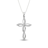 Diamond 1/5 Ct.Tw Twist cross Pendant