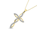 Diamond 1/5 Ct.Tw Twist cross Pendant