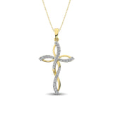 Diamond 1/5 Ct.Tw Twist cross Pendant