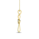 14K Yellow Gold 1/5 Ct.Tw. Diamond Cross Pendant