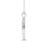 14K White Gold 1/5 Ct.Tw. Diamond Cross Pendant