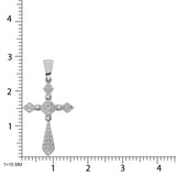 14K White Gold 1/5 Ct.Tw. Diamond Cross Pendant