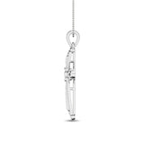 14K White Gold 1/6 Ct.Tw. Diamond Cross Pendant