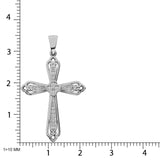 14K White Gold 1/6 Ct.Tw. Diamond Cross Pendant