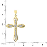 14K Yellow Gold 1/6 Ct.Tw. Diamond Cross Pendant
