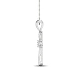 14K White Gold 1/6 Ct.Tw. Diamond Cross Pendant