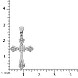 14K White Gold 1/6 Ct.Tw. Diamond Cross Pendant