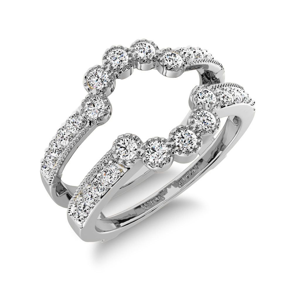 5/8ct Diamond Ring Guard Enhancer 14K White Gold