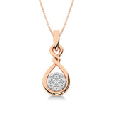 10K White Gold 1/4 Ct.Tw. Infinity Pendant