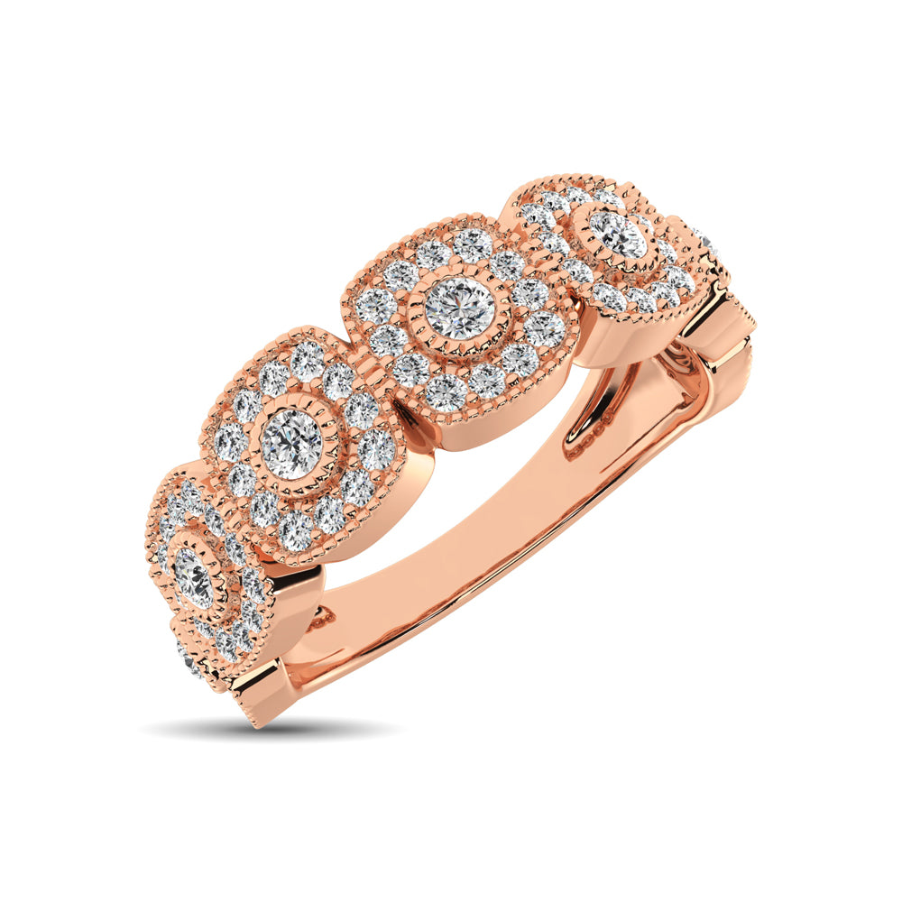 14K Rose Gold 5/8 Ct.Tw. Diamond Stackable Band