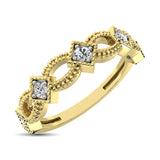 14K Yellow Gold 1/6 Ctw Diamond Stackable Band