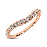 14K Rose Gold 1/6 ctw Contour Band Ring