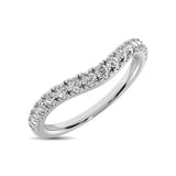 14K White Gold 1/3 Ct.Tw. Diamond Curve Band