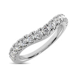 14K White Gold 1/2 Ct.Tw. Diamond Curve Band