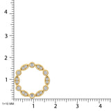 10K Yellow Gold 1/4 Ct.Tw. Diamond Round & Marquise Frame Pendant