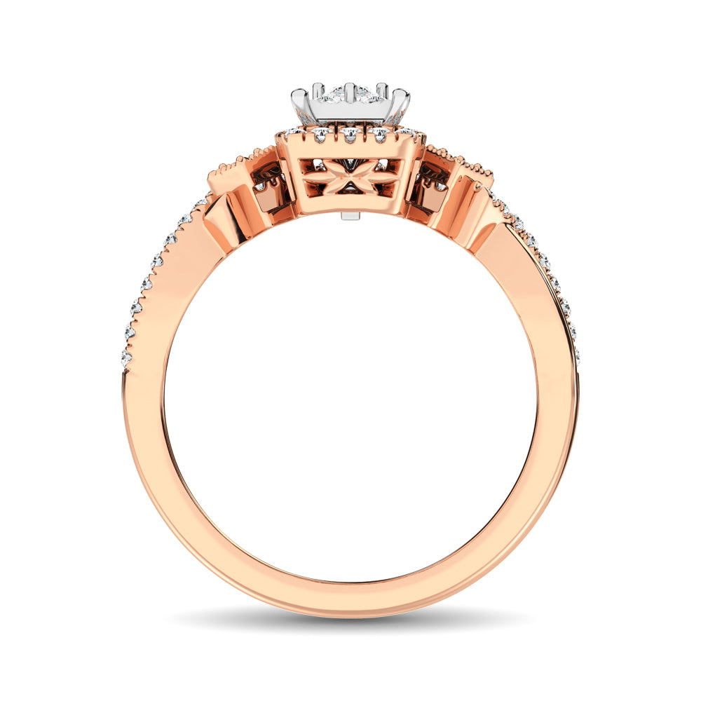 10K Rose Gold 2/5 Ct.Tw. Diamond Bridal Ring