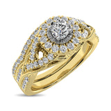 10K Yellow Gold 1/2 Ct.Tw. Diamond Bridal Ring