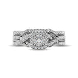 10K White Gold 1/2 Ct.Tw. Diamond Bridal Ring