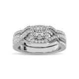 10K White Gold 1/2 Ct.Tw. Diamond Bridal Ring