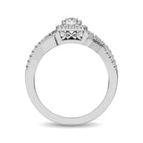 10K White Gold 1/2 Ct.Tw. Diamond Bridal Ring