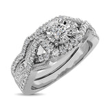 10K White Gold 1/2 Ct.Tw. Diamond Bridal Ring