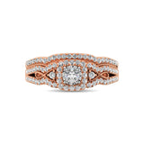 10K Rose Gold 1/2 Ct.Tw. Diamond Bridal Ring