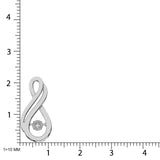 Sterling Silver Moving Diamond Accent Infinity Pendant