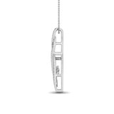 Sterling Silver Moving Diamond Accent Fashion Pendant