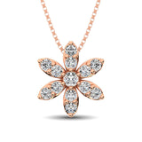 Diamond 1/4 Ct.Tw. Flower Pendant