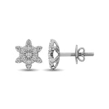 Diamond 1/3 Ct.Tw. Flower Stud Earrings