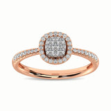 14K Rose Gold 1/3 Ct.Tw. Diamond Fashion Ring
