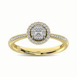14K Yellow Gold 1/3 Ct.Tw. Diamond Fashion Ring