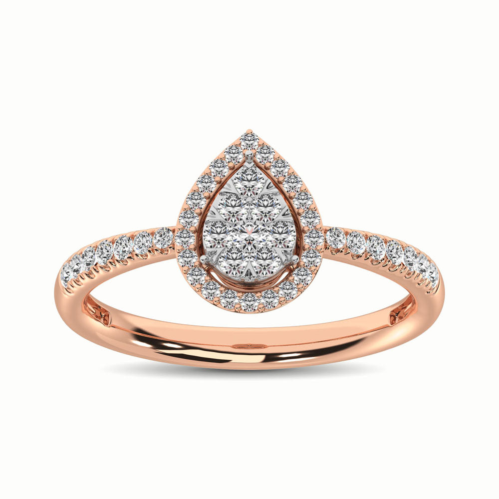 14K Rose Gold 2/5 Ct.Tw. Diamond Fashion Ring