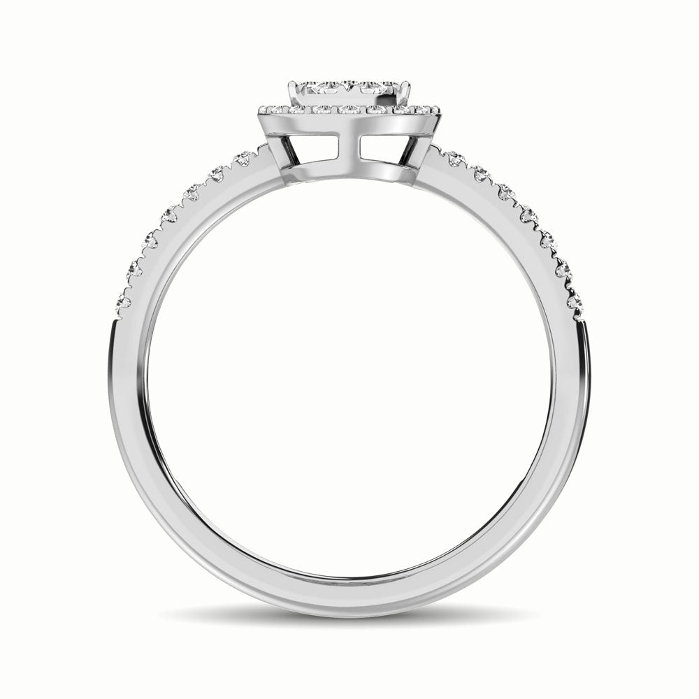 14K White Gold 2/5 Ct.Tw. Diamond Fashion Ring