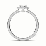 14K White Gold 3/8 Ct.Tw. Diamond Fashion Ring
