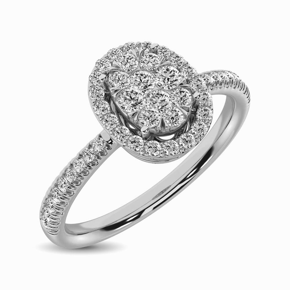 14K White Gold 3/8 Ct.Tw. Diamond Fashion Ring