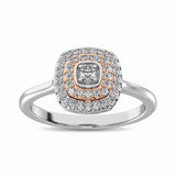 10K Two Tone 1/4 Ct.Tw. Diamond Fashion Ring