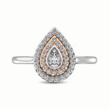 10K Two Tone 1/4 Ct.Tw. Diamond Fashion Ring